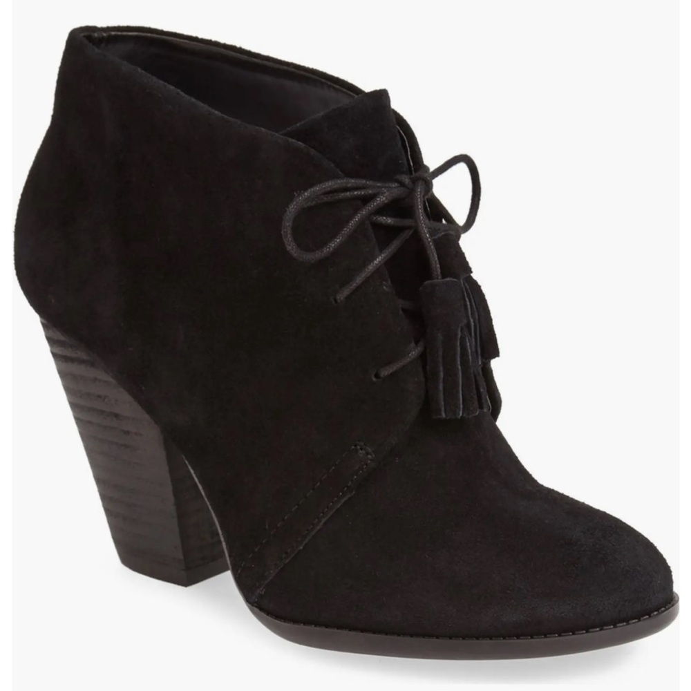 Sole Society Tallie Black Suede Ankle Boots